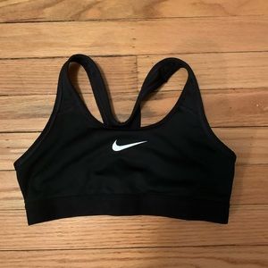 Girls black Nike sports bra